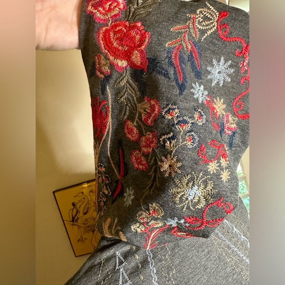 Adore grey embroidered long hoodie size m - Picture 5 of 8